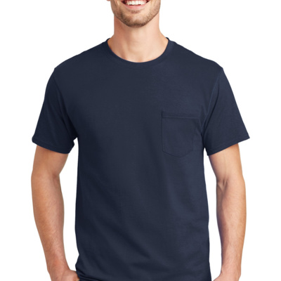 Hanes Authentic 100% Cotton T Shirt with Pocket 5590 Authentic 100% Cotton T Shirt with Pocket Thumbnail