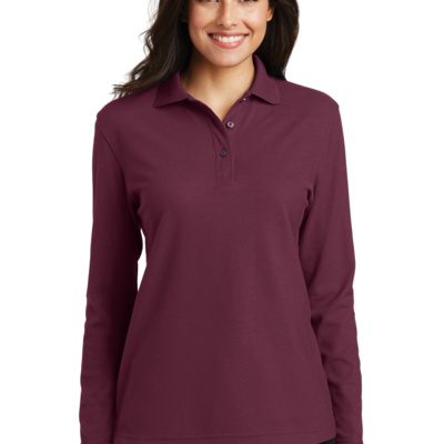 Port Authority Women's Silk Touch Long Sleeve Polo L500LS Women's Silk Touch Long Sleeve Polo Thumbnail