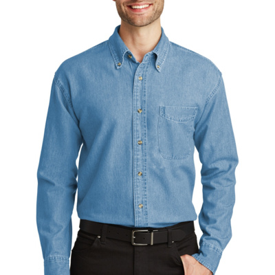 Tall Long Sleeve Denim Shirt Thumbnail