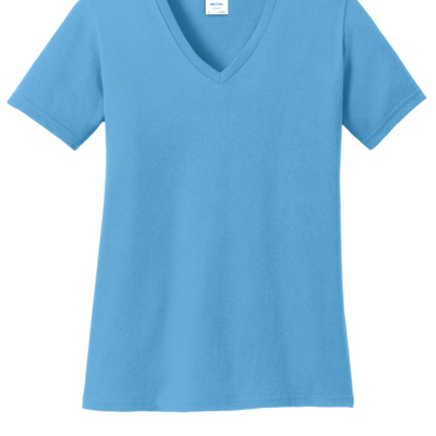 Port & Company Women's Core Cotton V Neck Tee LPC54V Women's Core Cotton V Neck Tee Thumbnail