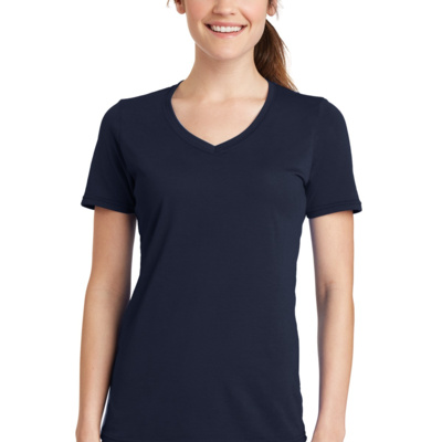 Port & Company Women's Performance Blend V Neck Tee LPC381V Women's Performance Blend V Neck Tee Thumbnail