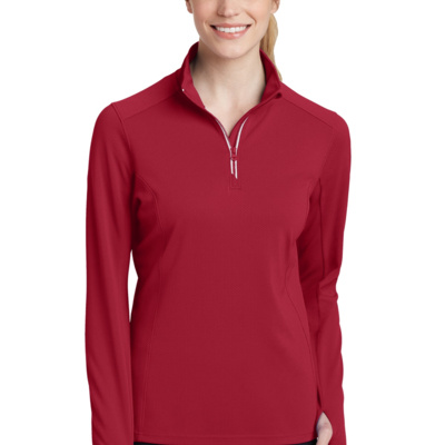 Sport Tek Women's Sport Wick ® Textured 1/4 Zip Pullover LST860 Women's Sport Wick ® Textured 1/4 Zip Pullover Thumbnail