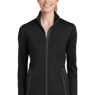 Sport Tek Women's Sport Wick ® Stretch Contrast Full Zip Jacket LST853 Women's Sport Wick ® Stretch Contrast Full Zip Jacket Thumbnail