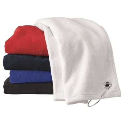 Carmel Towel Company Velour Hemmed Towel with Grommet & Hook C1518GH Velour Hemmed Towel with Grommet & Hook Thumbnail