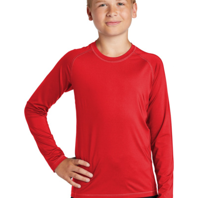 Sport Tek Youth Long Sleeve Rashguard Tee YST470LS Youth Long Sleeve Rashguard Tee Thumbnail