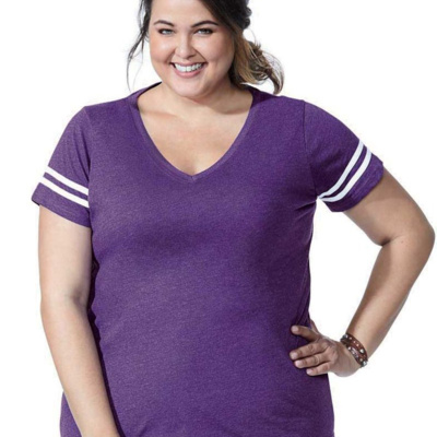 LAT Women's Curvy Collection Vintage Football T-Shirt 3837 Women's Curvy Collection Vintage Football T-Shirt Thumbnail