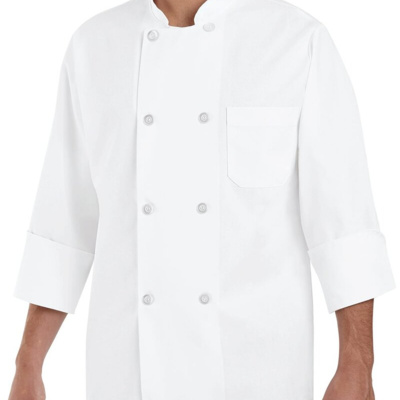 Chef Designs Eight Pearl Button Chef Coat - Tall Sizes 0403T Eight Pearl Button Chef Coat - Tall Sizes Thumbnail