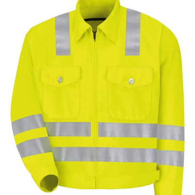 Red Kap Men's Tall Hi-Visibility Ike Jacket JY32T Men's Tall Hi-Visibility Ike Jacket Thumbnail