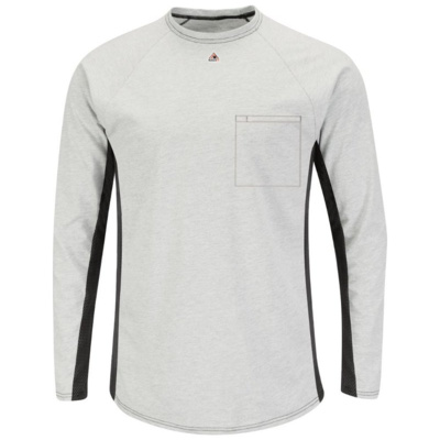 Bulwark Men's Long Sleeve FR Two-Tone Base Layer with Concealed Chest Pocket - EXCEL FR MPS8 Men's Long Sleeve FR Two-Tone Base Layer with Concealed Chest Pocket - EXCEL FR Thumbnail