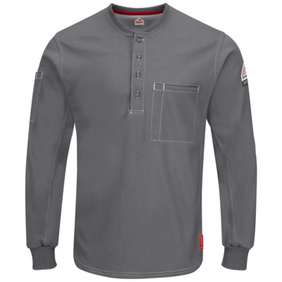 Bulwark Men's iQ Series® Plus Long Sleeve Henley QT40 Men's iQ Series® Plus Long Sleeve Henley Thumbnail
