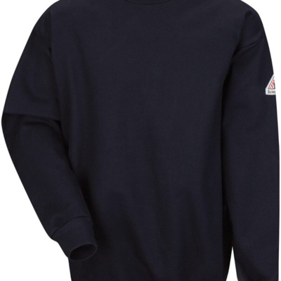 Pullover Crewneck Sweatshirt - Cotton/Spandex Blend - Tall Sizes Thumbnail