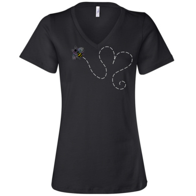 Bee Loved Ladies V-neck T-shirt BLLVT Bee Loved Ladies V-neck T-shirt Thumbnail