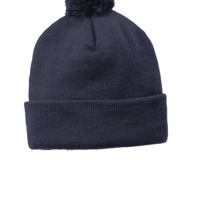Sport Tek Solid Pom Pom Beanie STC37 Solid Pom Pom Beanie Thumbnail
