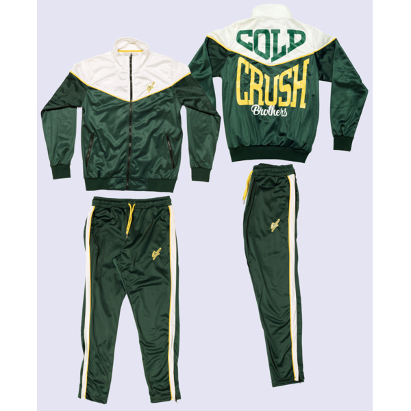 COLD CRUSH BROTHERS FOREST GREEN TRACK SUIT Thumbnail